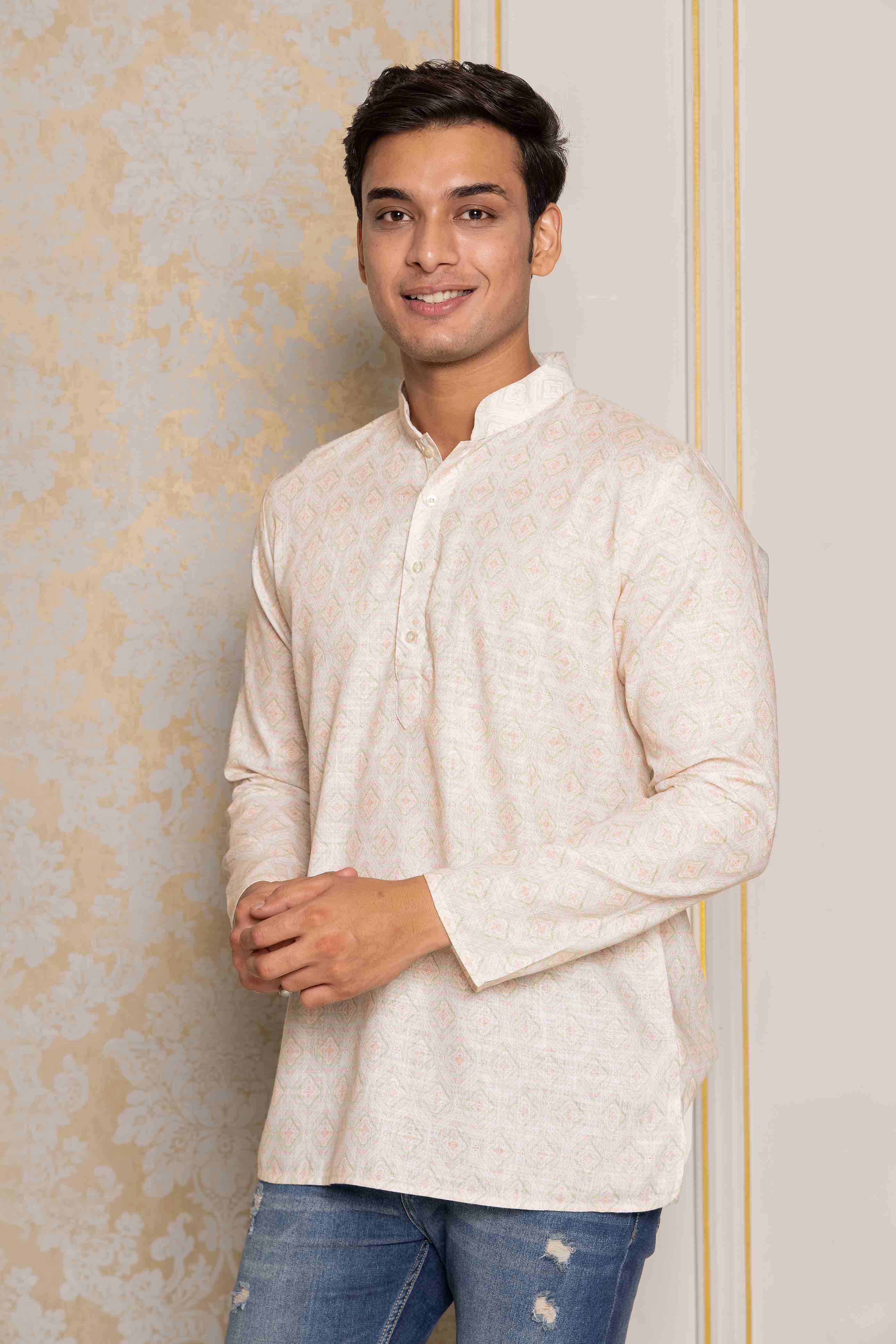 Pastel Print Short Kurta